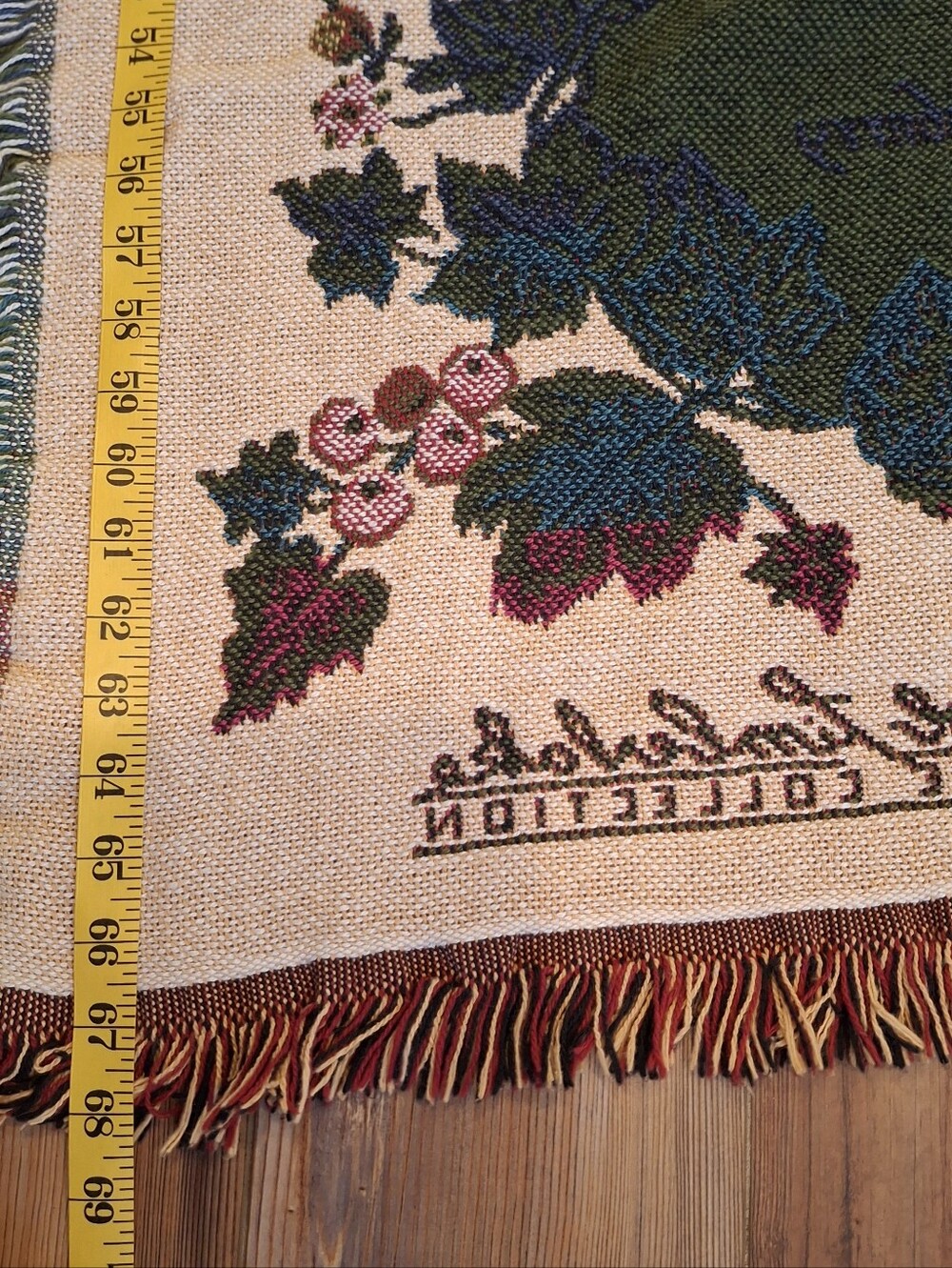 Vtg Bob Timberlake Home Collection Old Salem Floral Tree Tapestry Throw Blanket - Picture 10 of 11